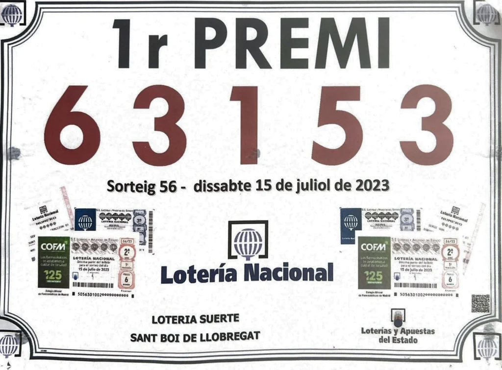 1º premio 15 julio 2023 63153